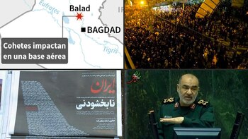 Ocho cohetes impactan base iraquí,