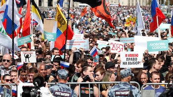 manifestaciones en Rusia