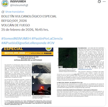 Autoridades alertan de posibles lahares