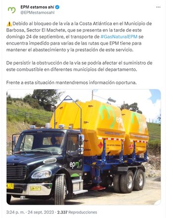 Publicación de EPM frente al