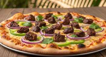 Una innovadora pizza de iguana