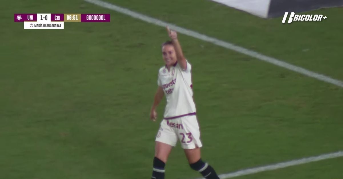 Golazo de Sofía Oxandabarat al ángulo en Universitario vs Sporting Cristal por final vuelta de Liga Femenina 2026