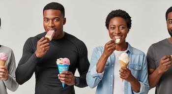 Los helados altos en proteínas