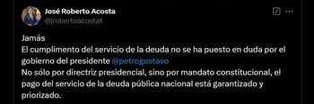 Respuesta del director de Crédito