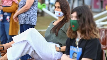 Durante un acto del gobernador