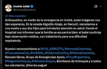 El gobernador de Antioquia, Andrés