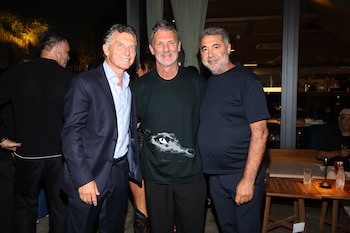 Mauricio Macri, Leo Mateu y Daniel Angelici