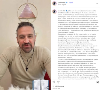 El posteo de Ryan Lochet