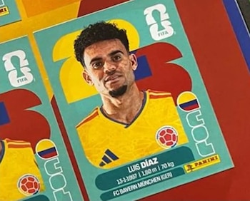 Gracias a la clasificación de la selección Colombia, Luis Díaz tuvo su primera "mona" en el álbum del Mundial 2026 - crédito Panini