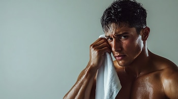 El uso compartido de toallas