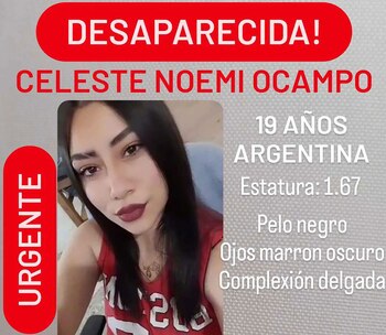 Celeste Ocampo había desaparecido durante