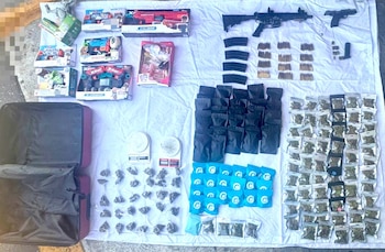 El material asegurado
(Policía de