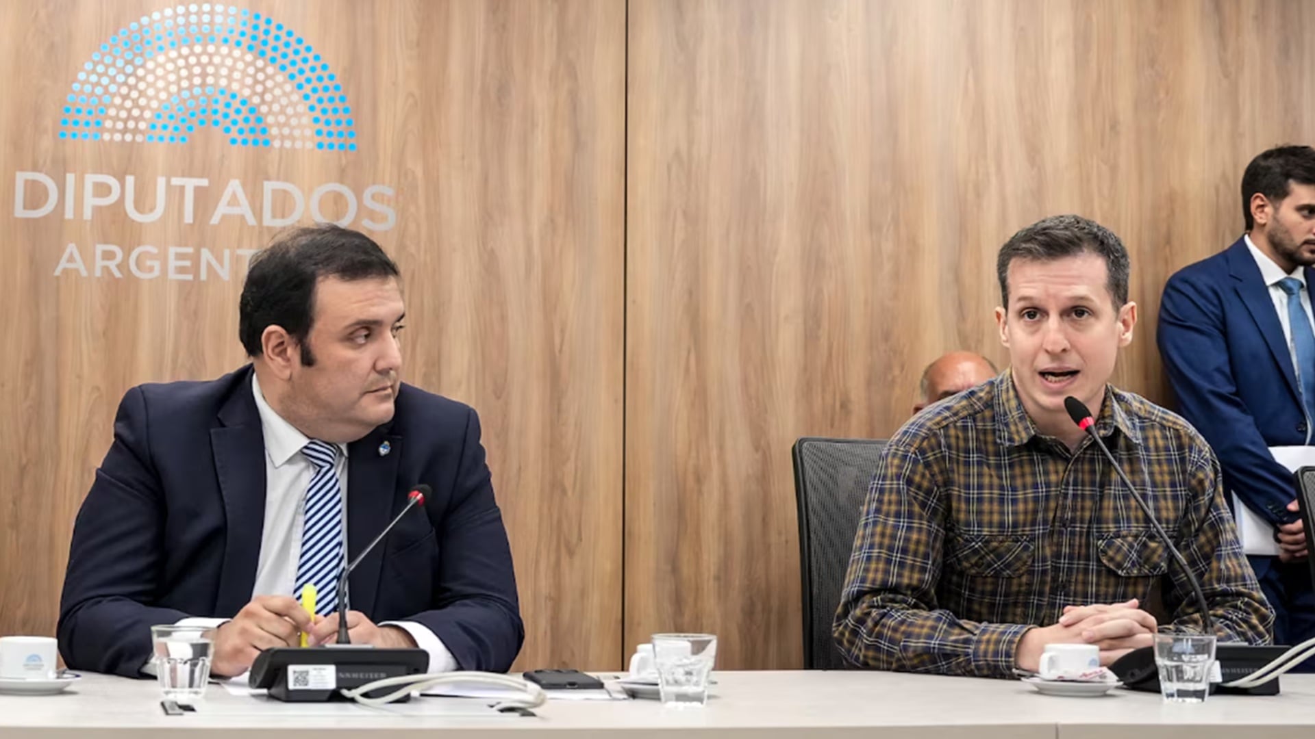 Gerardo Huesen (LLA) y Juan Marino (UxP), presidente y vice de la Comisión de Discapacidad