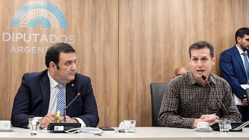 Gerardo Huesen (LLA) y Juan Marino (UxP), presidente y vice de la Comisión de Discapacidad