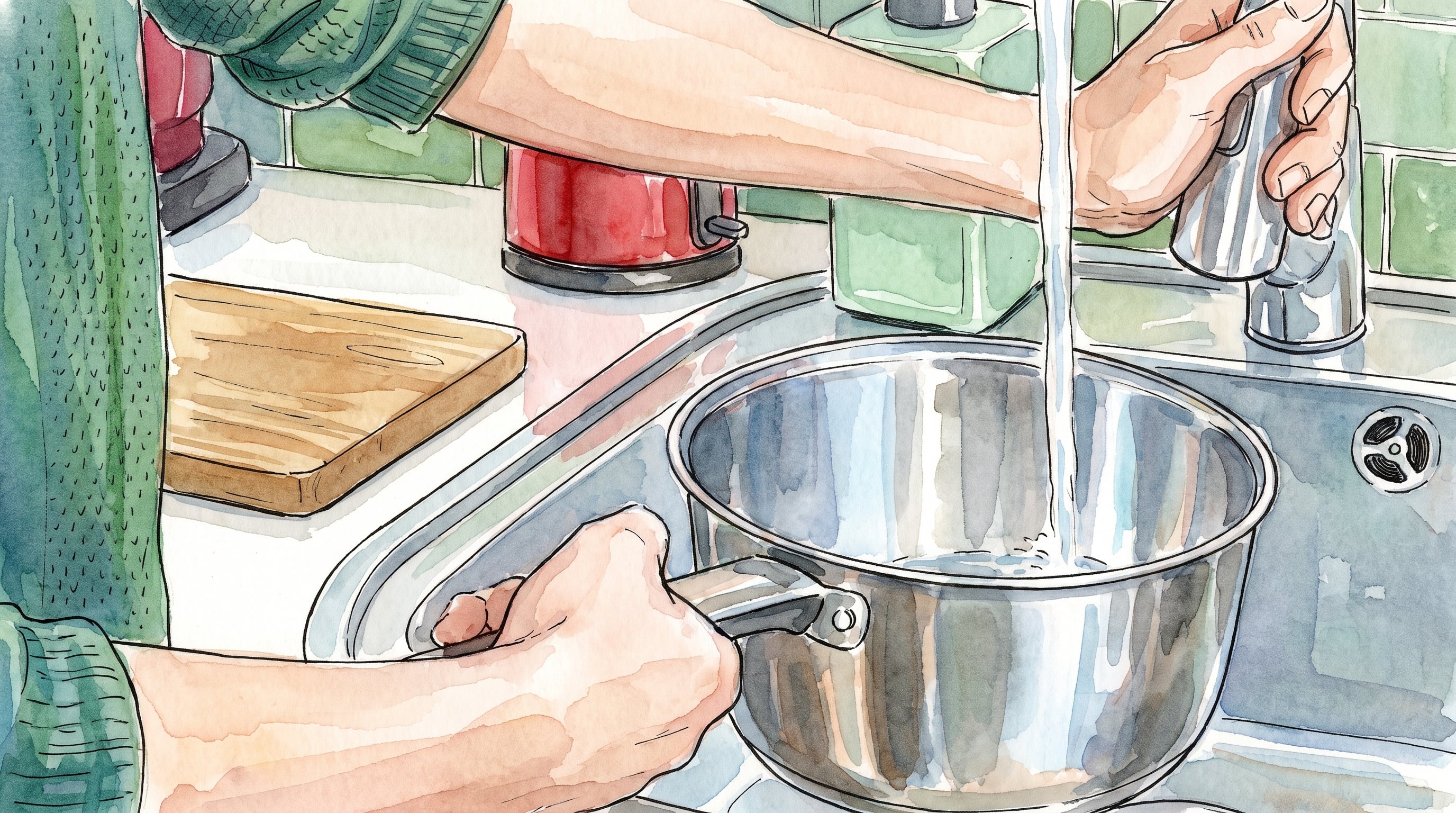 Por qué los expertos desaconsejan cocinar con agua caliente de la canilla