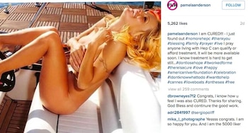 Pamela Anderson anunció en 2015 que estaba curada de hepatitis C