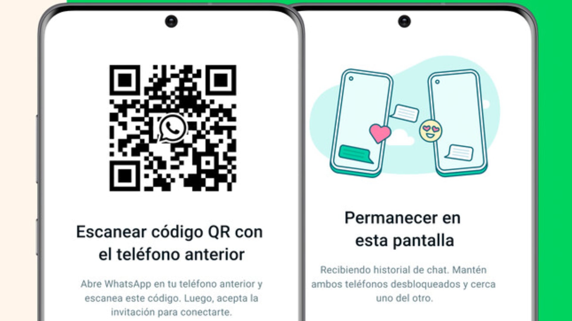 WhatsApp te permite transferir tus chats usando un código QR. (Meta)