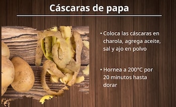 Hornear cáscaras de papa aprovecha un residuo que suele desecharse al pelarla. (Foto: Instagram/@agricultura_gob)