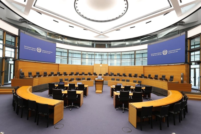 Sala de audiencias del Tribunal Internacional del Derecho del Mar (International Tribunal for the Law of the Sea (@ITLOS_TIDM))