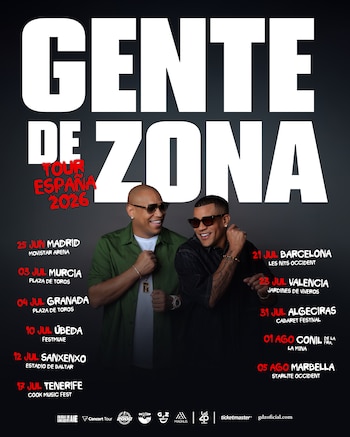 La gira de Gente de Zona por España arranca en junio de 2026 en Madrid.