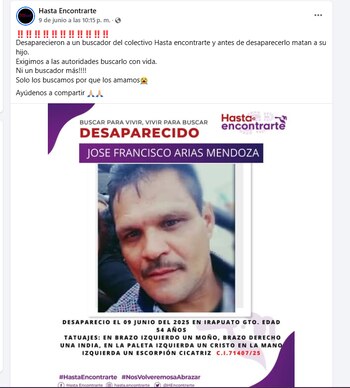 Colectivo Hasta Encontrarte. (Facebook)