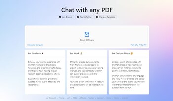 La página web de ChatPDF