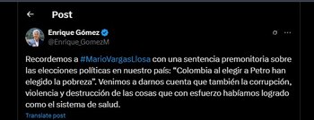 Enrique Gómez también recordó declaraciones