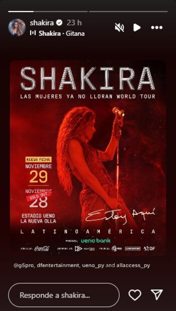 La colombiana confirmó la apertura