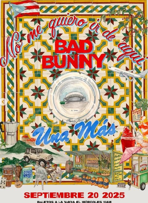 La despedida de Bad Bunny en Puerto Rico: así será el concierto ‘Una más’ solo para residentes de la isla - crédito @badbunny/IG
