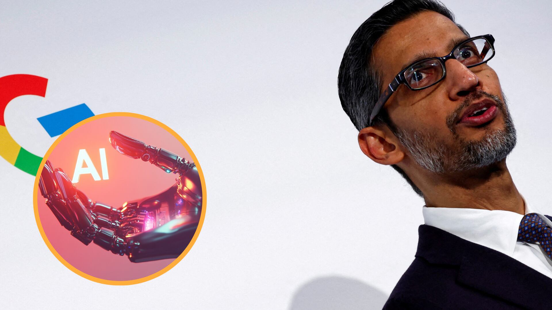 Pichai sostiene que “el verdadero potencial de la IA se verá en los próximos tres a cinco años”. (Composición Infobae: REUTERS/Gonzalo Fuentes / Imagen Ilustrativa Infobae)