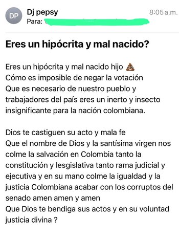 Varios mensajes intimidatorios fueron dirigidos