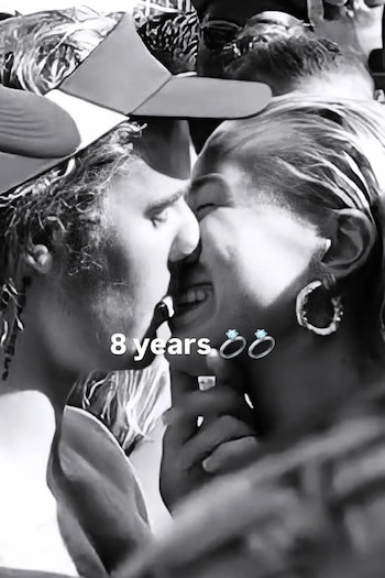Hailey Bieber recordó su compromiso con Justin Bieber hace 8 años. (Instagram)