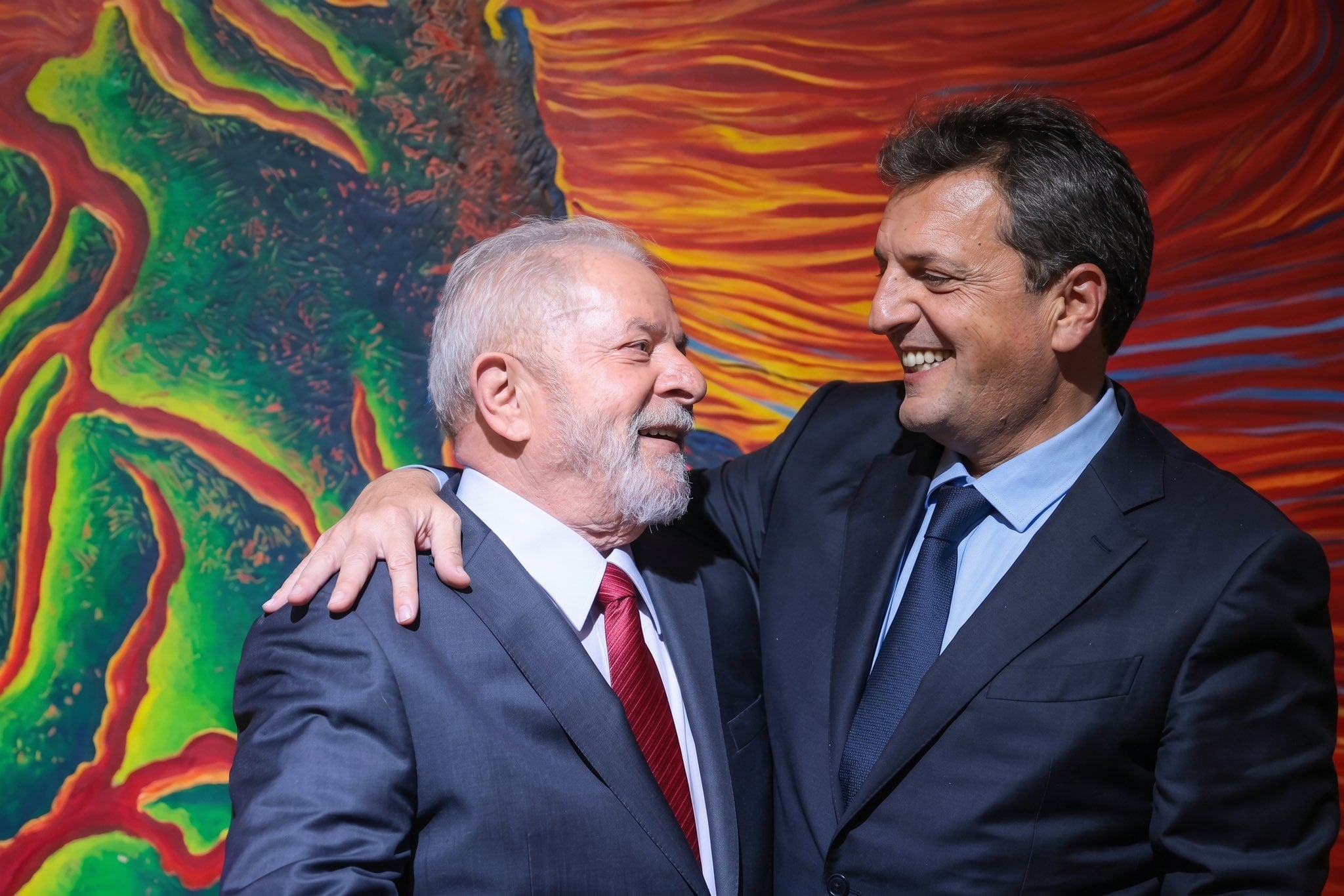 Una de las fotos que publicó Sergio Massa para respaldar a Lula en las elecciones presidenciales de Brasil