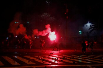 Se torna violenta la marcha