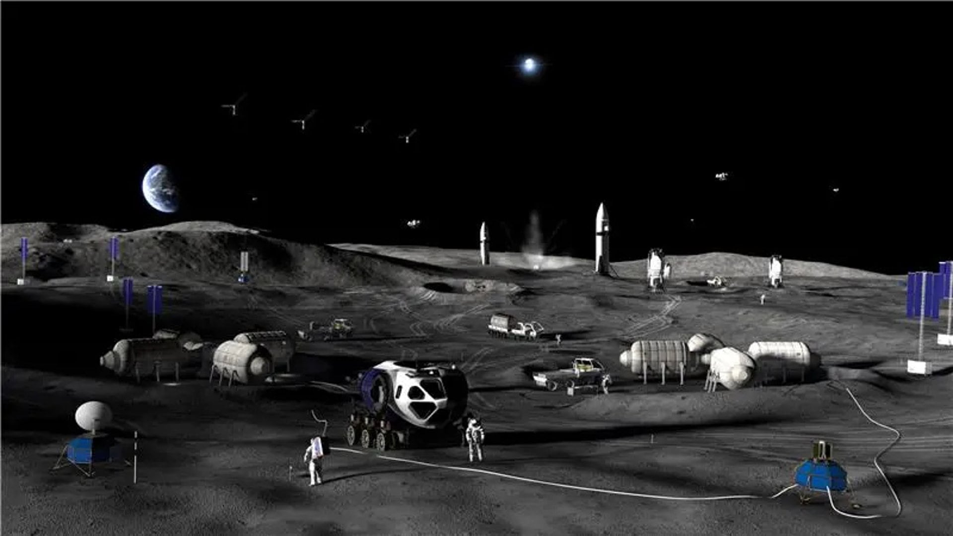 La NASA proyecta instalar infraestructura permanente en el polo sur para habilitar estadías prolongadas y experimentos de largo plazo (NASA)