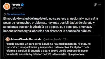 Según Fecode, la eliminación de