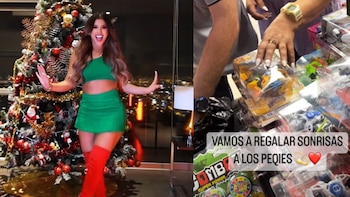 Yahaira Plasencia regaló juguetes por