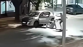 Merlo: patearon en la cabeza