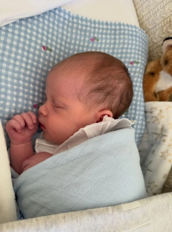 Adelaide Elizabeth Annina Brooksbank, la hija menor de la princesa Eugenia y Jack Brooksbank. (Instagram @princesseugenie)