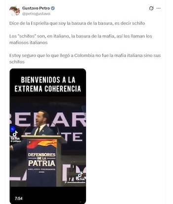 Gustavo Petro atacou o