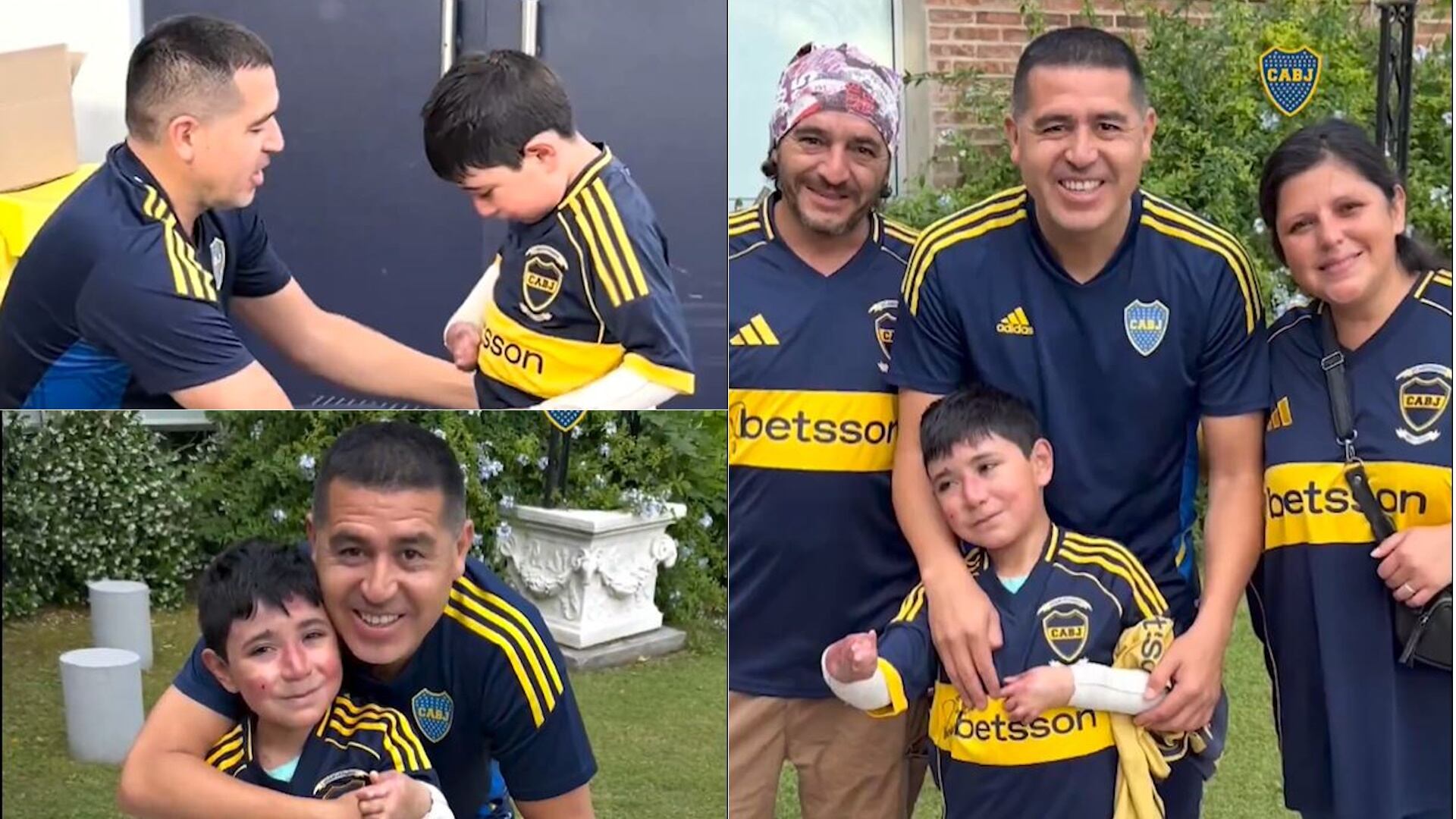 Riquelme y el reencuentro con Francisco y su familia
