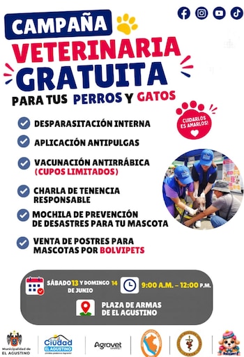 La campaña comenzará a partir de las 9 horas - Créditos: Municipalidad de El Agustino.