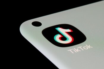TikTok app is seen on