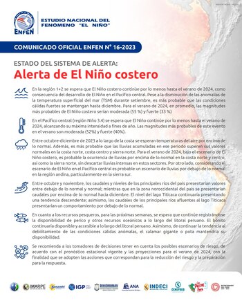 El Fenómeno El Niño Costero