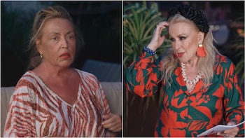 Lydia Lozano y Laura Zapata, en 'Sálvese quien pueda'. (Netflix)
