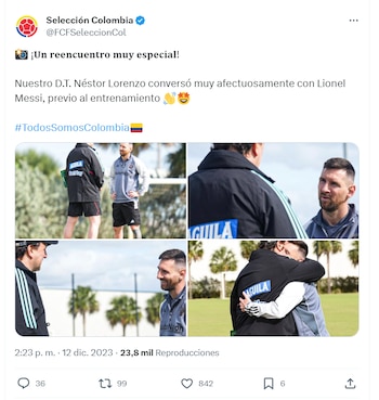 Lionel Messi se reunió con Néstor Lorenzo