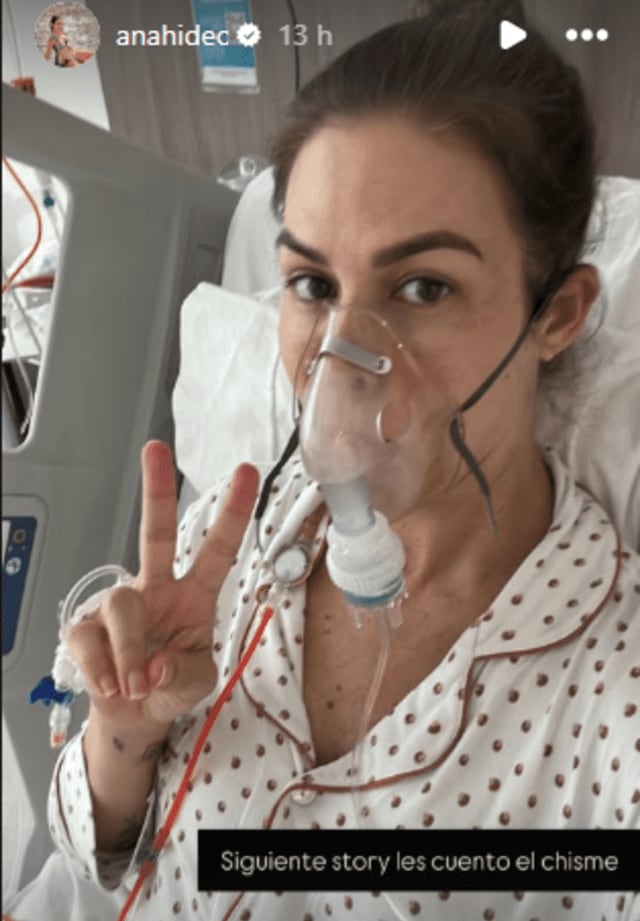 Anahí de Cárdenas contó que tuvo que ser nebulizada y preocupó a sus seguidores.