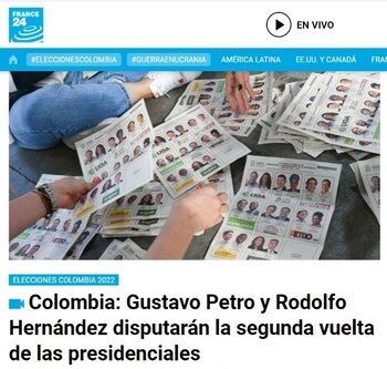 Así tituló France 24 los