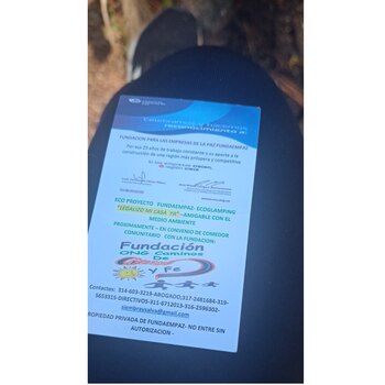 Volante encontrado de presunta fundación