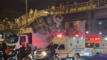 El accidente de la volqueta